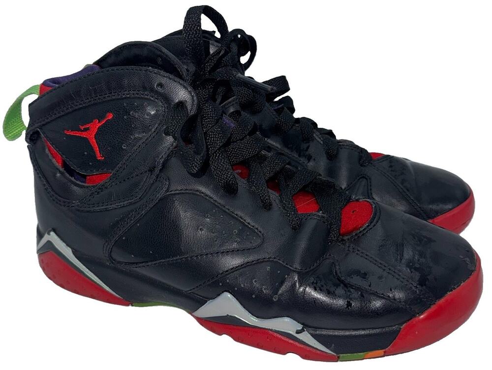 Air Jordan 7 Retro Marvin The Martian 2015 Size 7Y Black 304774-029